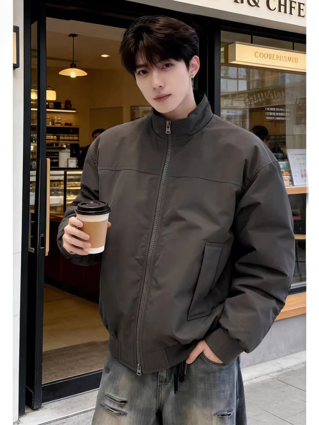 

Мужская весенняя модная куртка-бомбер в американском стиле с воротником-стойкой, устойчивая к износу, для бейсбола и активного отдыха