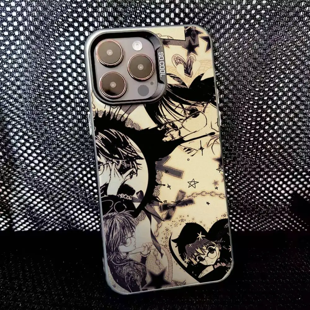 حافظة هاتف H-Hunter S-Shizuku لهاتف iPhone 16,15,14,13,12,11,8,7,Pro,Max,Plus,Mini,XS,SE مضادة للسقوط باللون الأسود غير اللامع