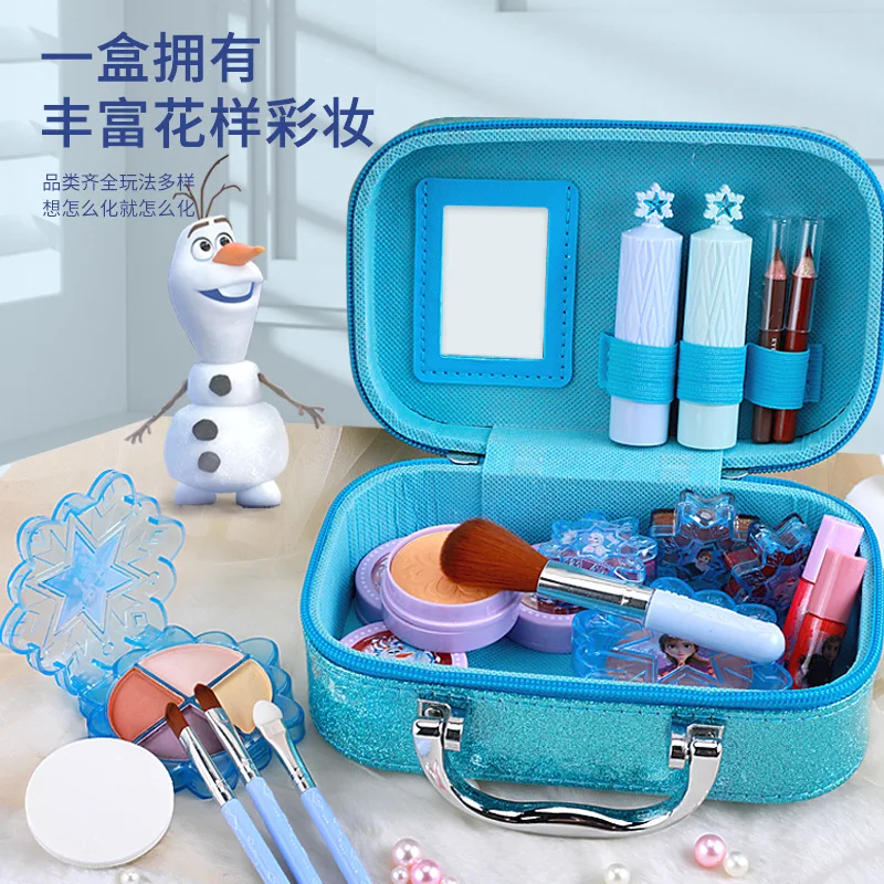 Bé Gái Disney Frozen 2 Công Chúa Thực Elsa Mỹ Phẩm Làm Nên Bộ Ba Lan Làm Đẹp Trang Điểm Hộp Trẻ Em Quà Giáng Sinh Tặng