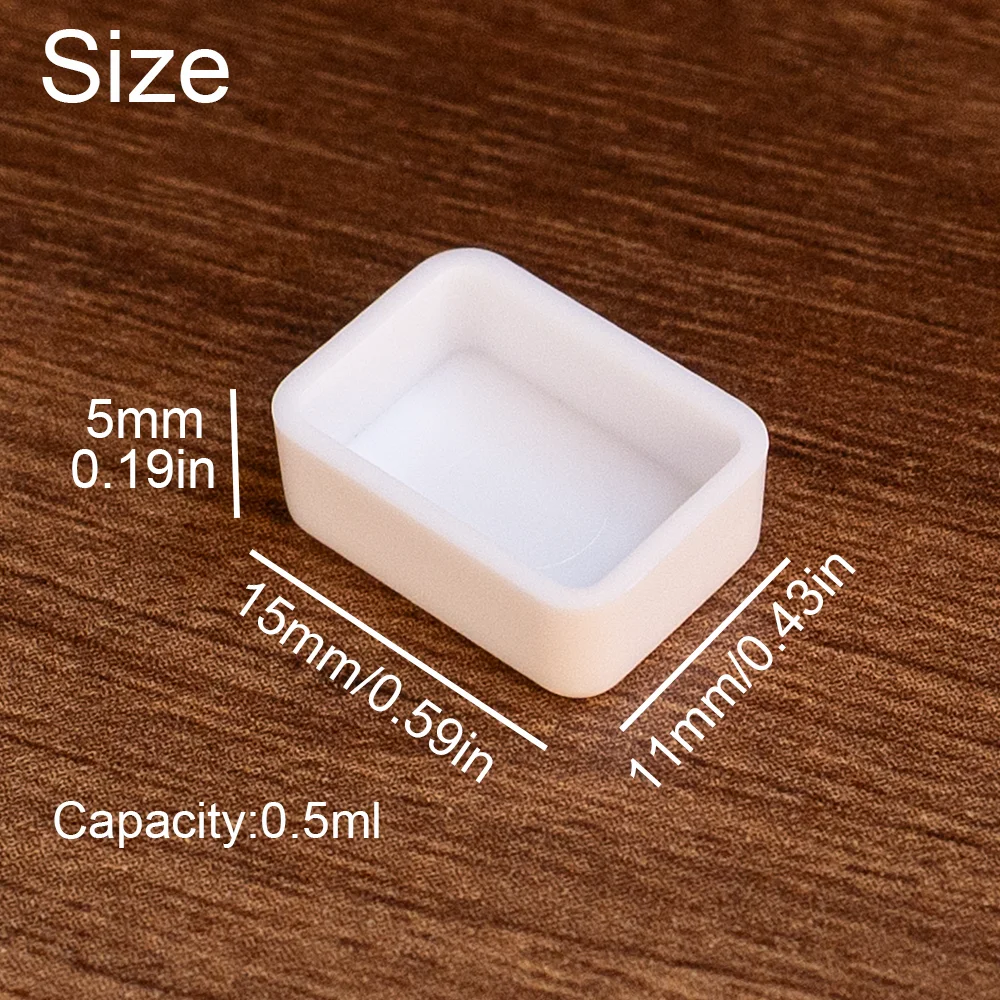 50/100pcs Plastic 0.5ml Empty Watercolor Paint Pans for Acrylic, Oil, Watercolor, Gouache Paints