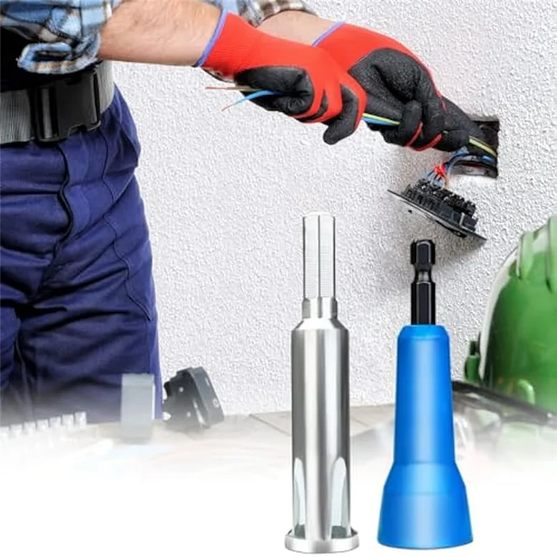 BAAU 2Pc Wire Twisting Tools,Wire Nut Twister,Twist Wire Connector,Wire Twister Tool For Drill And Wire Connector Driver Easy In