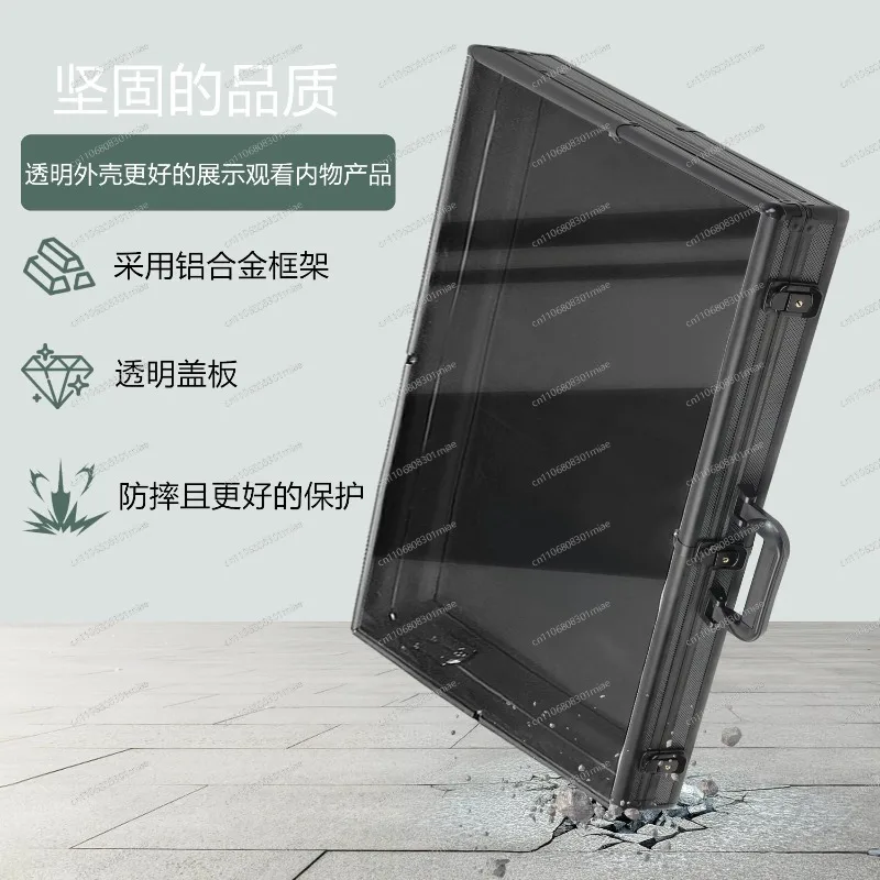 Customized card silver toolbox Night market stall box Portable foldable aluminum alloy toolbox