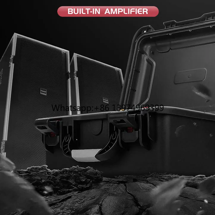 Professional Audio Video & Lighting 8-Channel DJ Mixer Case with Amplifier Set for Outdoor Performances