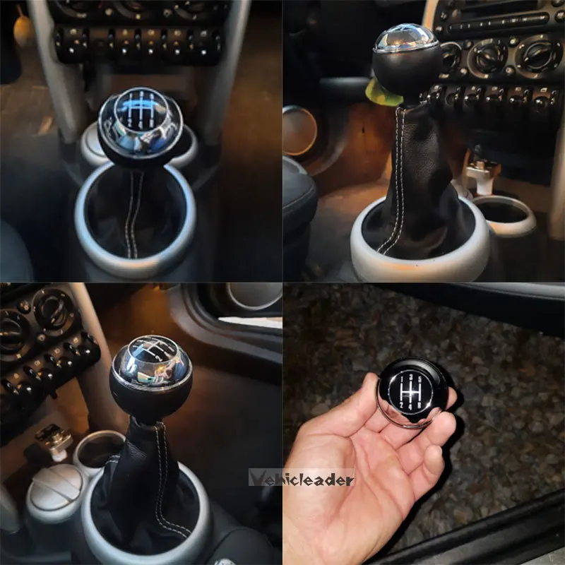 5/6 Speed Manual Chrome Car Gear Shift Knob Lever Shifter Handle Ball For Mini R50 2000-2006 Cabrio R52 R53 Cooper 2002-2008