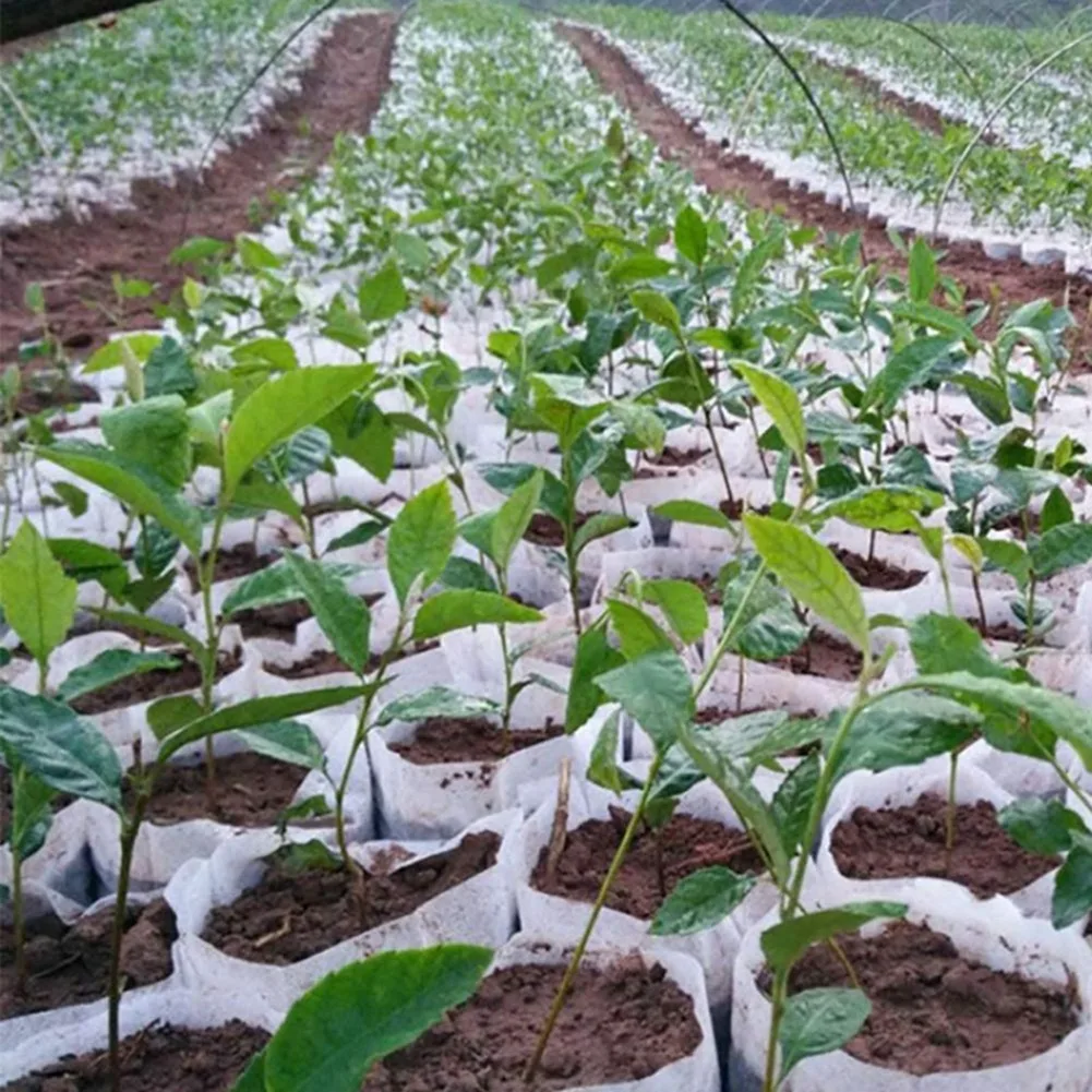 Bolsas de siembra de uso profesional, 400 Uds., bolsas pequeñas para cultivo de plantas, macetas no tejidas para cultivo de plántulas, suministros de jardinería para el jardín del hogar