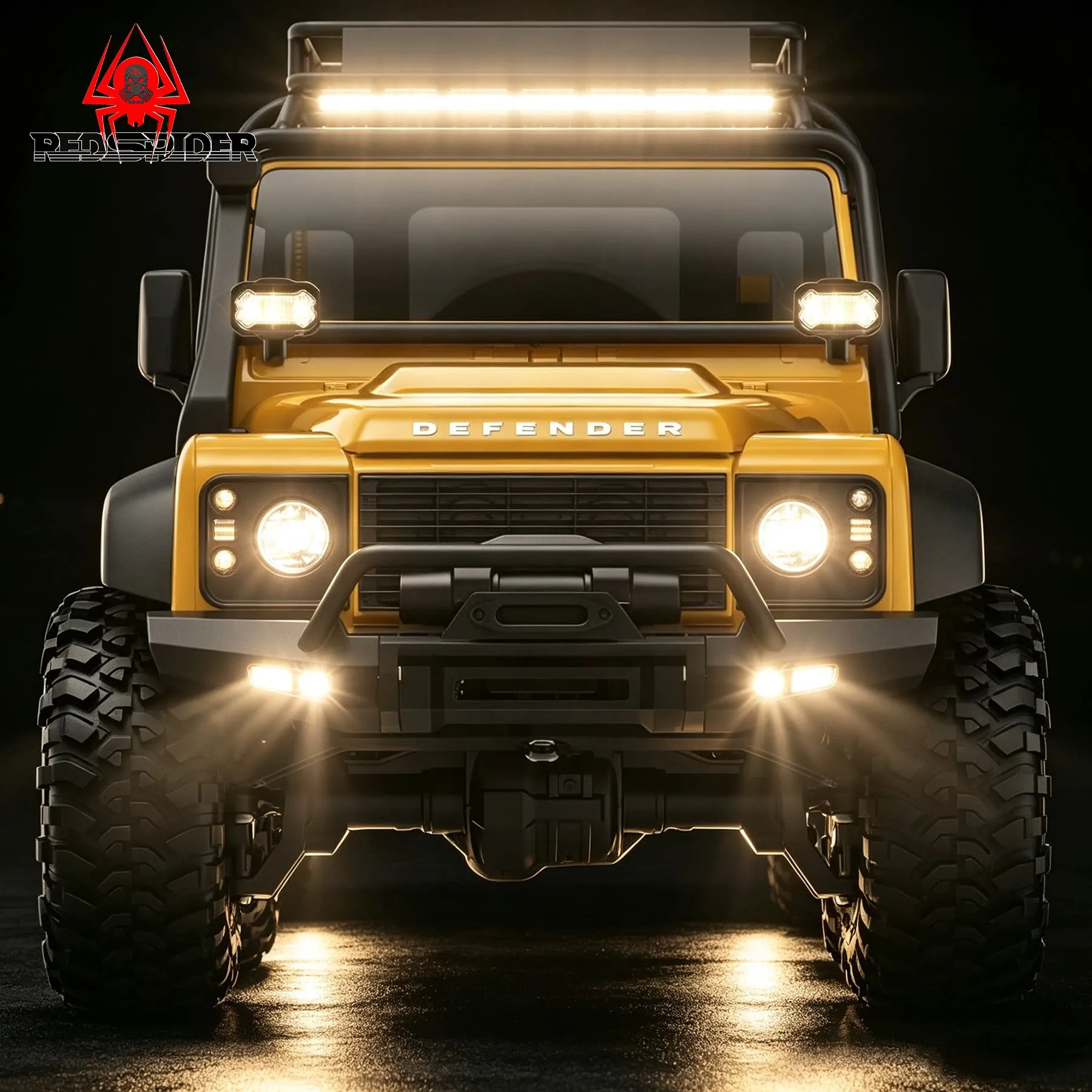 Roof Light Searchlight for TRAXXAS 1/10 YK 1/8 MK07 1/7 Upgrade Parts Kit RC Car