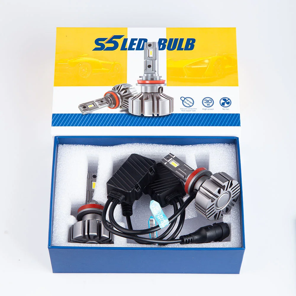 DAWNKNIGHT S5 S6 H8 H11 HB4 9006 PSX24W H16 PTF Fanless Led Car Fog Light Bulb 60W 12V 6000K Canbus Auto Led Headlight Lamp