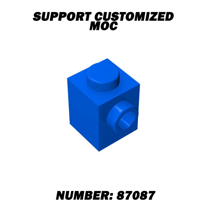 MOC 87087 벽돌 변형 1x1 측면 스터드 포함 블록 교육용 부품 액세서리 어린이 하이테크 장난감 50g