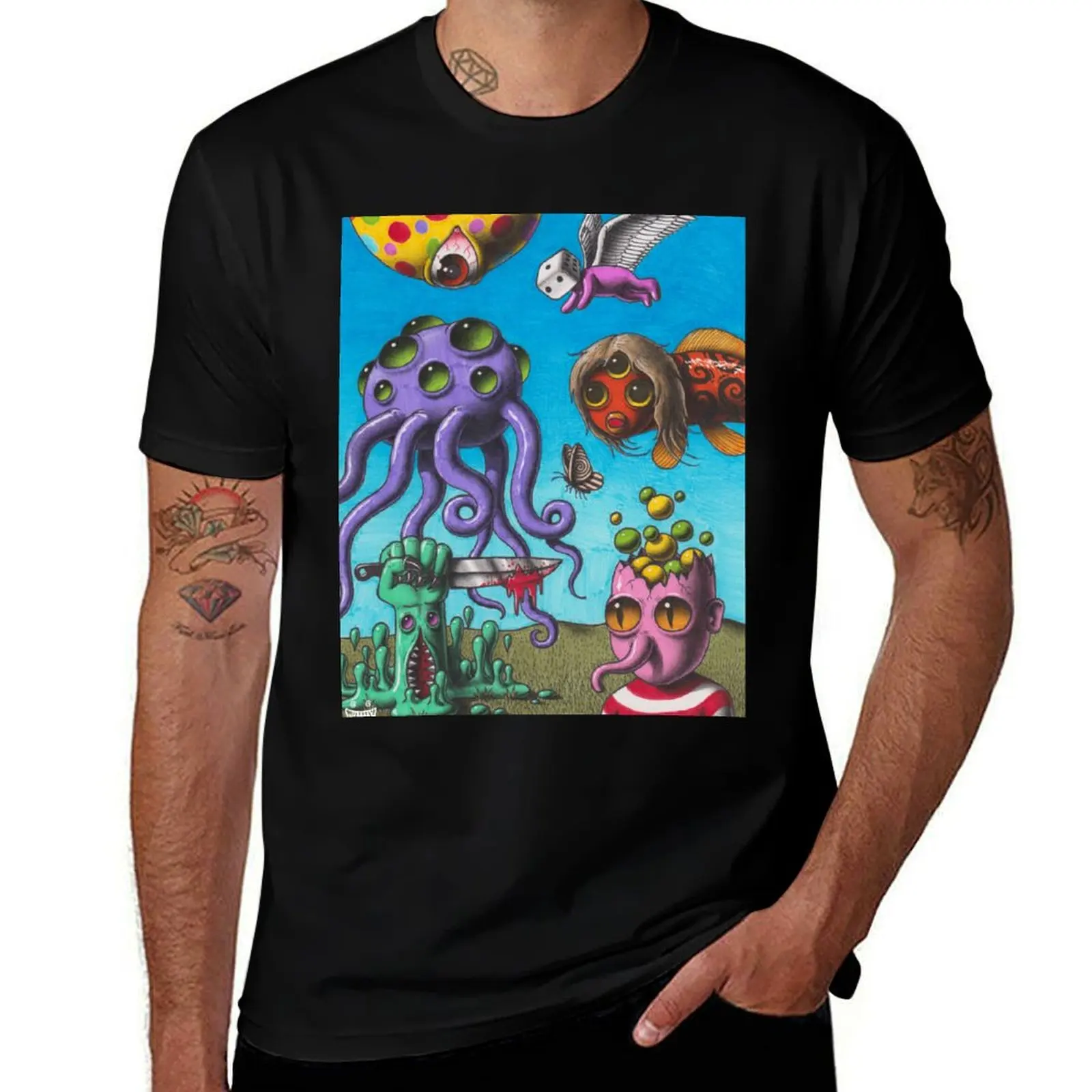 Trippy T-Shirt All Match Print Short Sleeve Top T-Shirt
