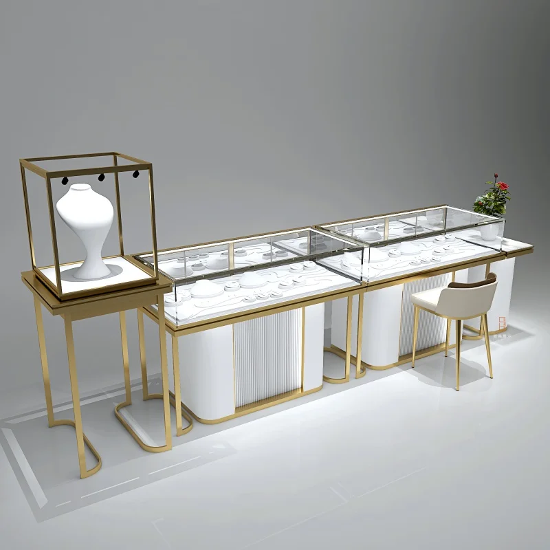 Présentoir à bijoux personnalisé de haute qualité, vitrine de magasin, armoire à bijoux, boucles d'oreilles à la mode