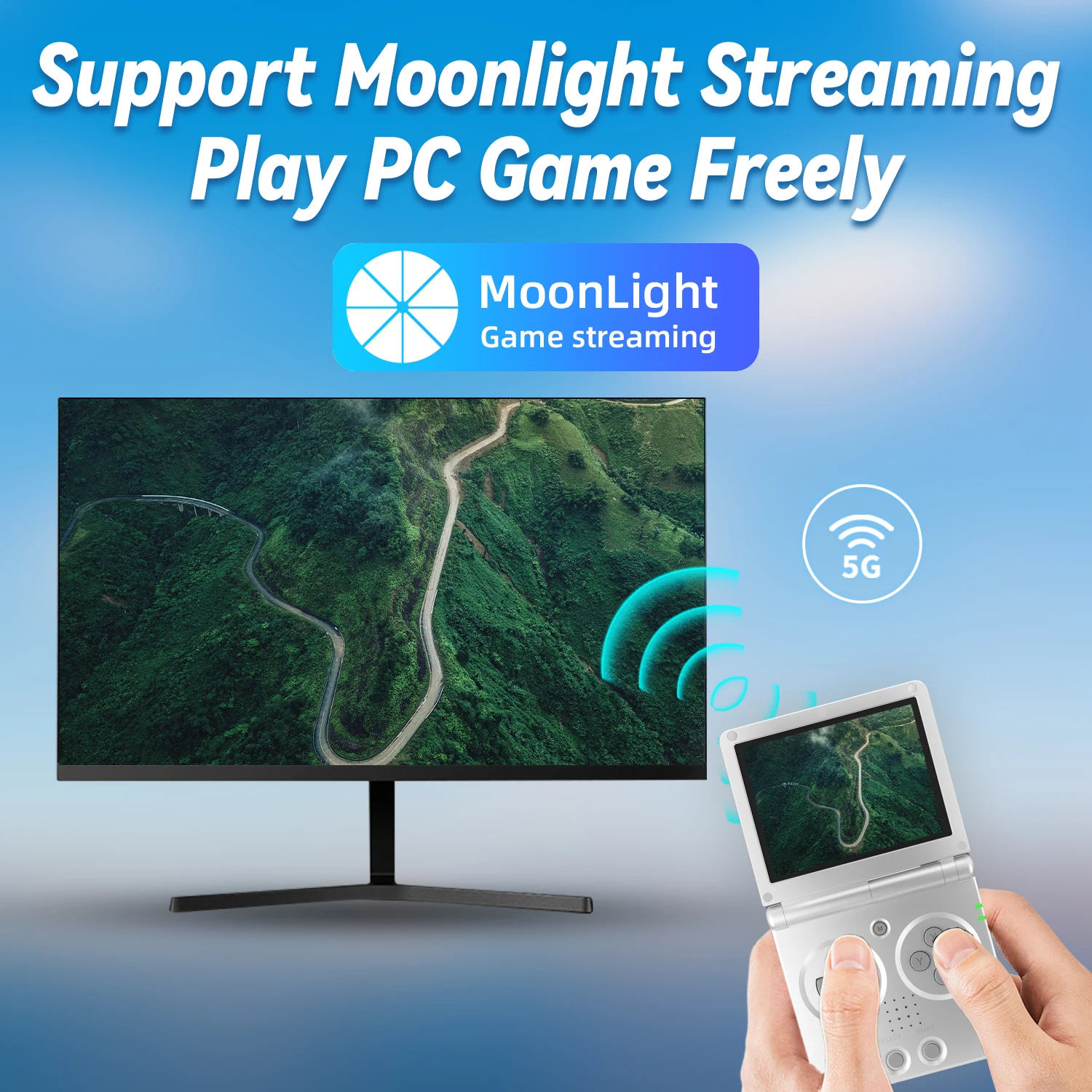 ANBERNIC RG35XXSP FILP 3.5 Inch IPS Screen Retro Game Console 64GB Built-in TF Card 3300mAh Battery Linux System HD TV Output Support Classic Casual Gaming Built-in Hall Switch Chip - Image 7