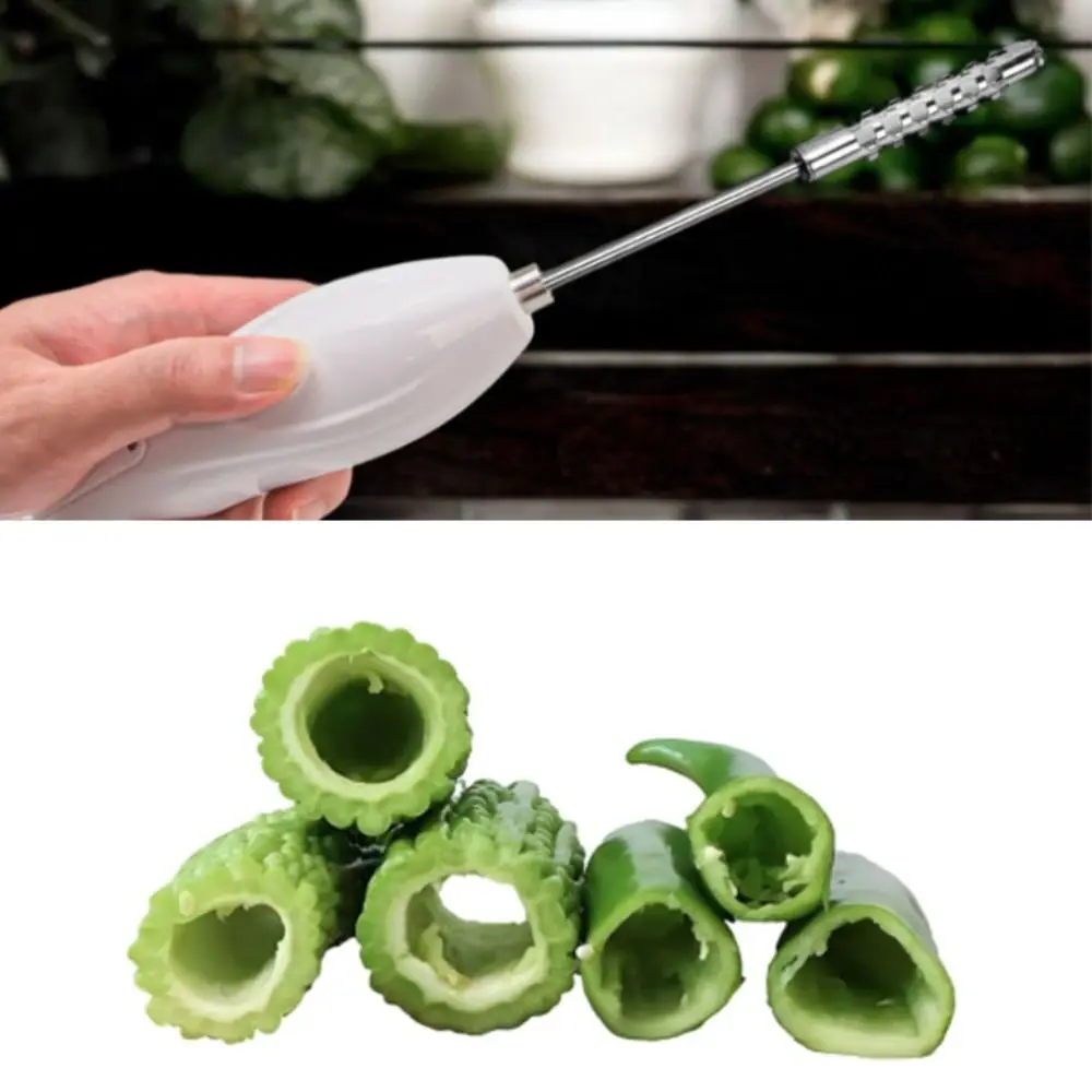 Replaceable Head Electric Vegetable Core Digger Stainless Steel Wear-resistant Electric Egg Beater Efficient Effort-saving