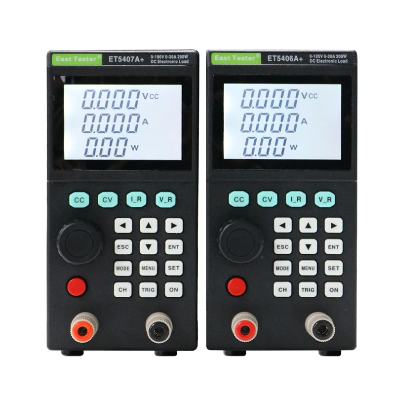 East Tester Programmable DC Electronic Load Meter 200W 1mV/1mA Professional Battery Tester for CC,CV,CR,CP Basic Measure Alarm