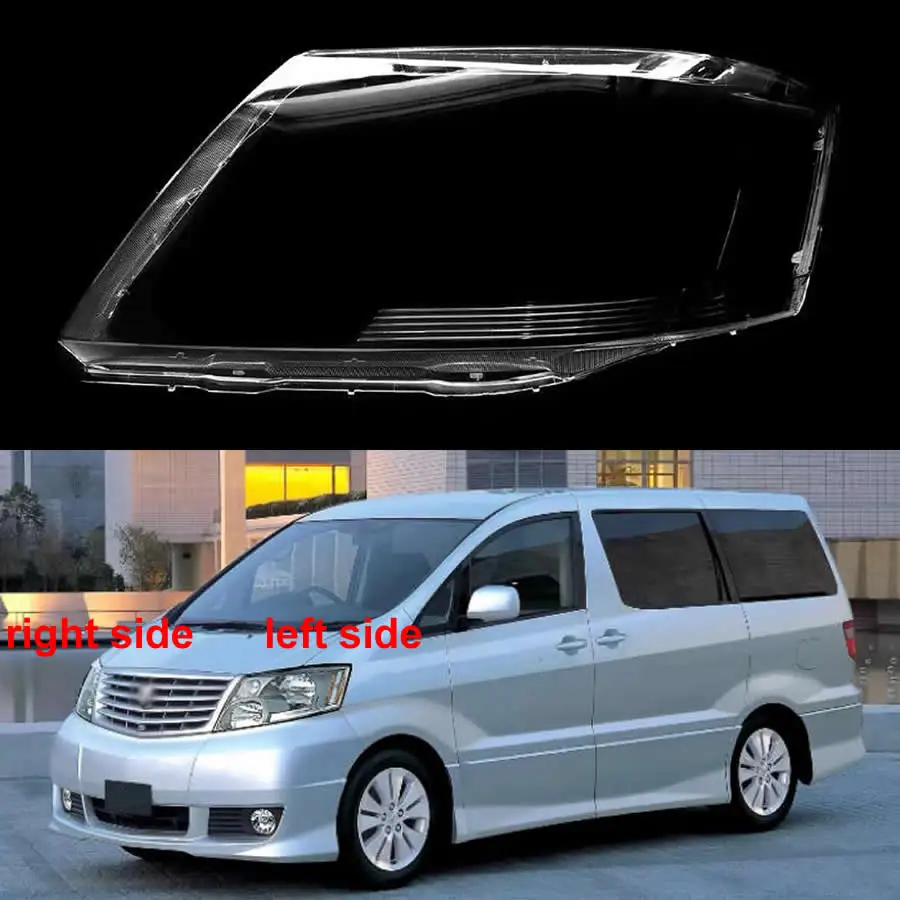 

For Toyota Alphard 2003 2004 2005 Car Accessories Headlight Lens Cover Transparent Lampshade Headlamp Shell Plexiglass