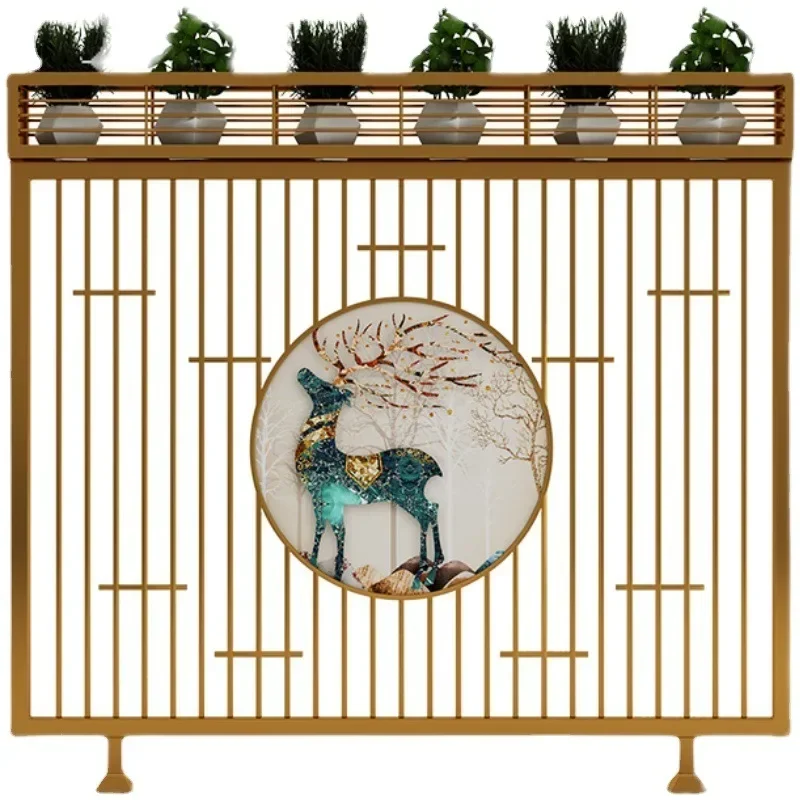 

Iron screen restaurant low partition, decorative cafe leisure club half flower stand