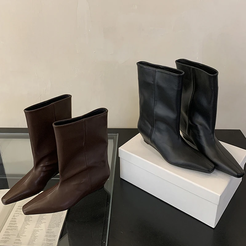 

Aneikeh осенне-зимние дизайнерские винтажные ботильоны, женские туфли на тонком низком каблуке, современные короткие ботильоны Zapatos De Mujer