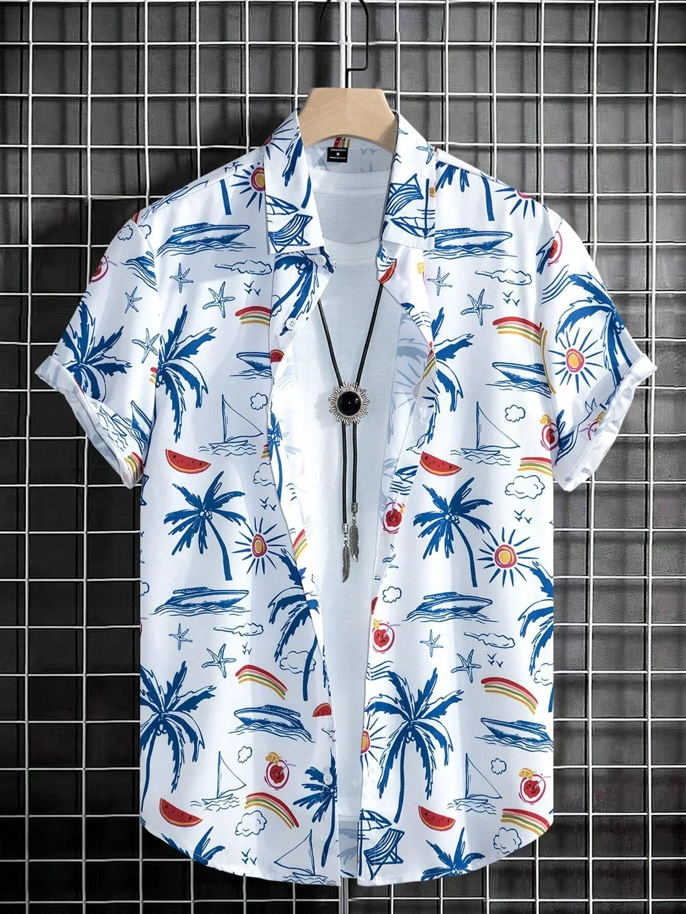 

2025 Hawaiian men's summer designer shirt 3d beach vacation print Hawaiian shirt short sleeve floral fashion vintage