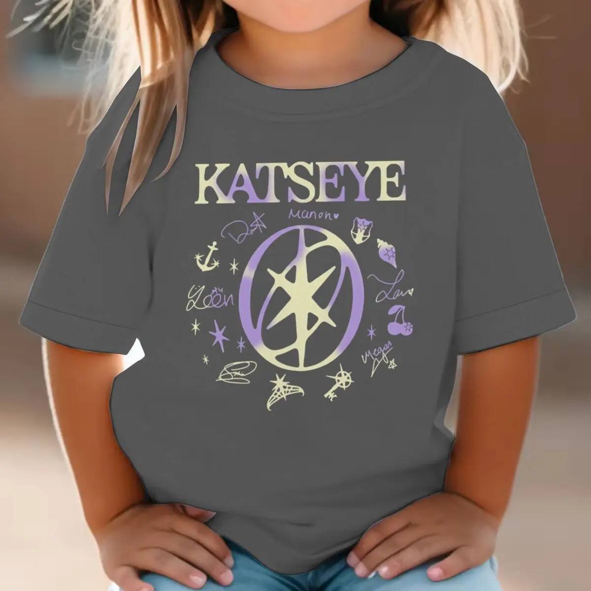 KATSEYE Bedrucktes T-Shirt für Kinder, Katseye-Design, Baumwoll-Oberteil für Jungen und Mädchen, lässiges Kurzarm-T-Shirt mit Rundhalsausschnitt, bequemes T-Shirt für Kinder – Detail 5