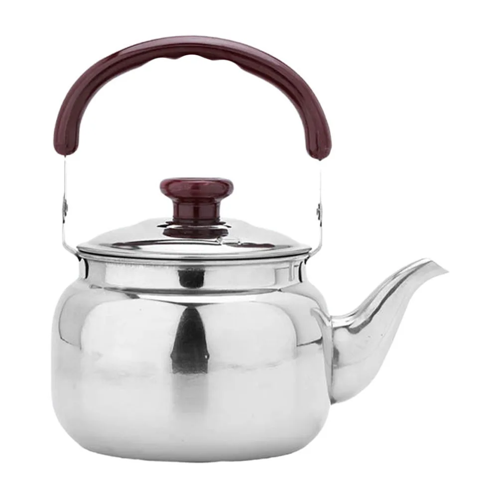 

Stainless Steel Teapot 0.75L Practical Boiling Kettle Ergonomic Spout Non-Slip Handle For Home Outdoor Use