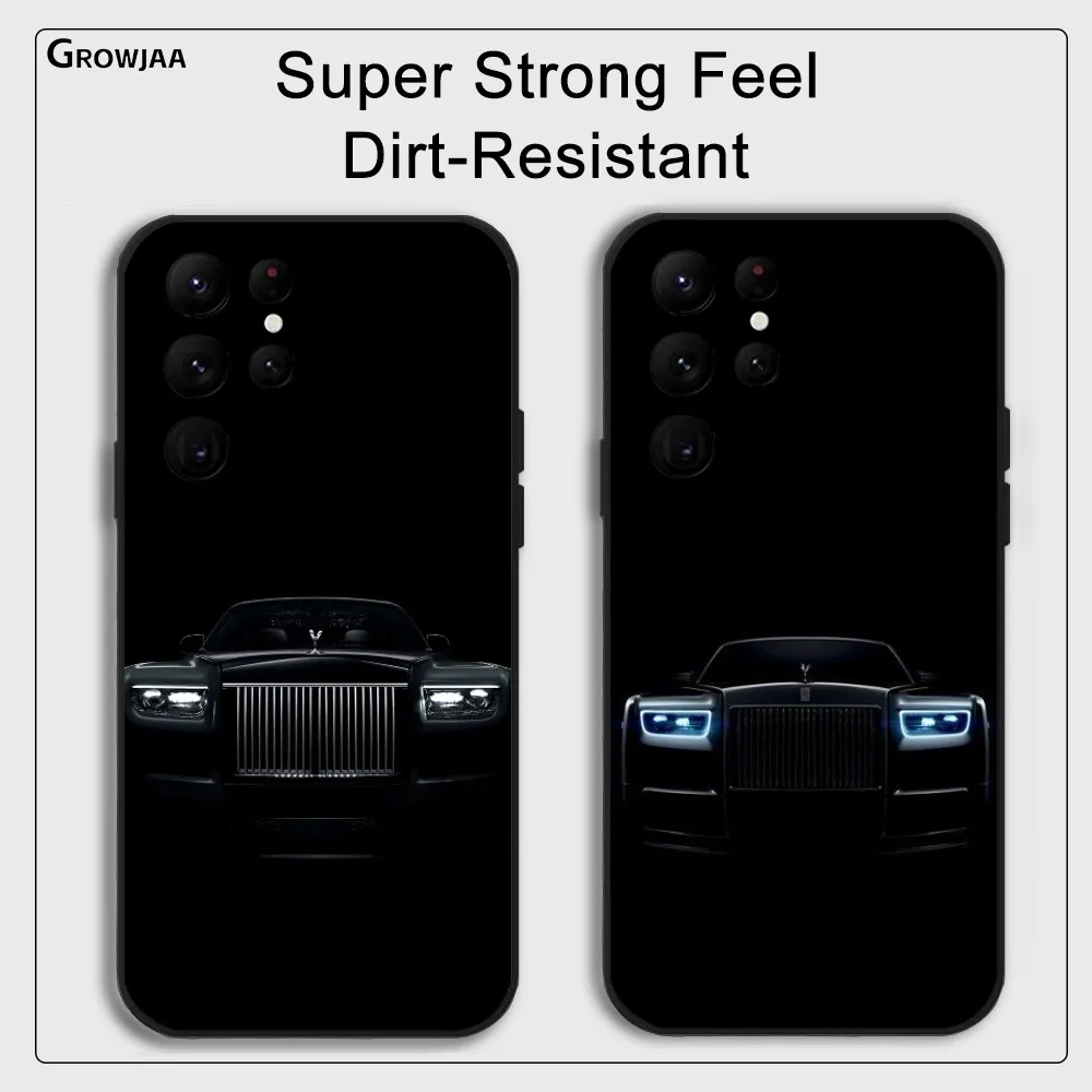 Luxury Car R-Rolls-Royce Phone Case For Samsung Galaxy S25 S24 S22 S23 Ultra S21 S20 Plus 5G Protective Silicone Funda