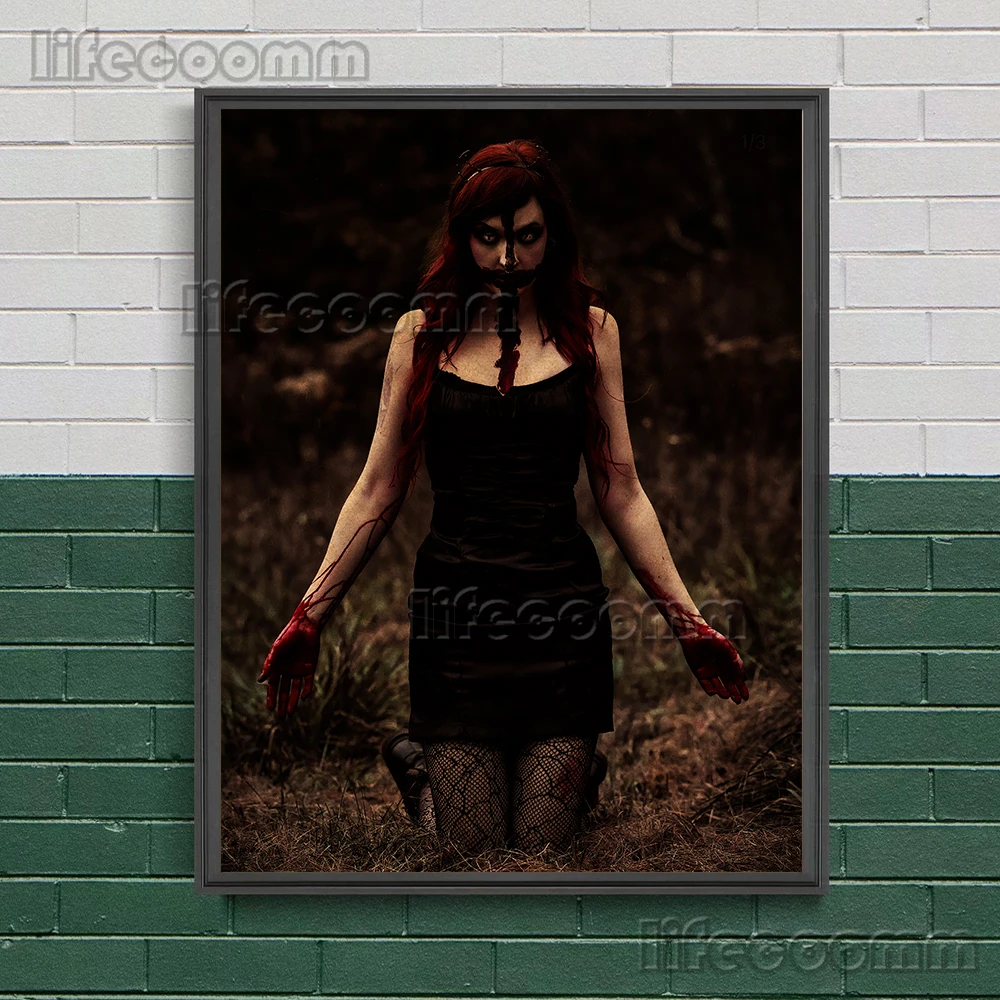 Demon Form & Devil Comes Vintage Wall Art Canvas Painting Gothic Scary Witches And Demons Art Poster And Print Home Decoration