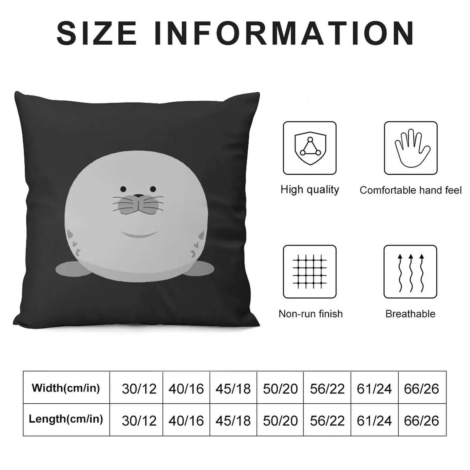 Cute Chonky Seal Throw Pillow Plaid Sofa christmas decorations for home 2025 pillow