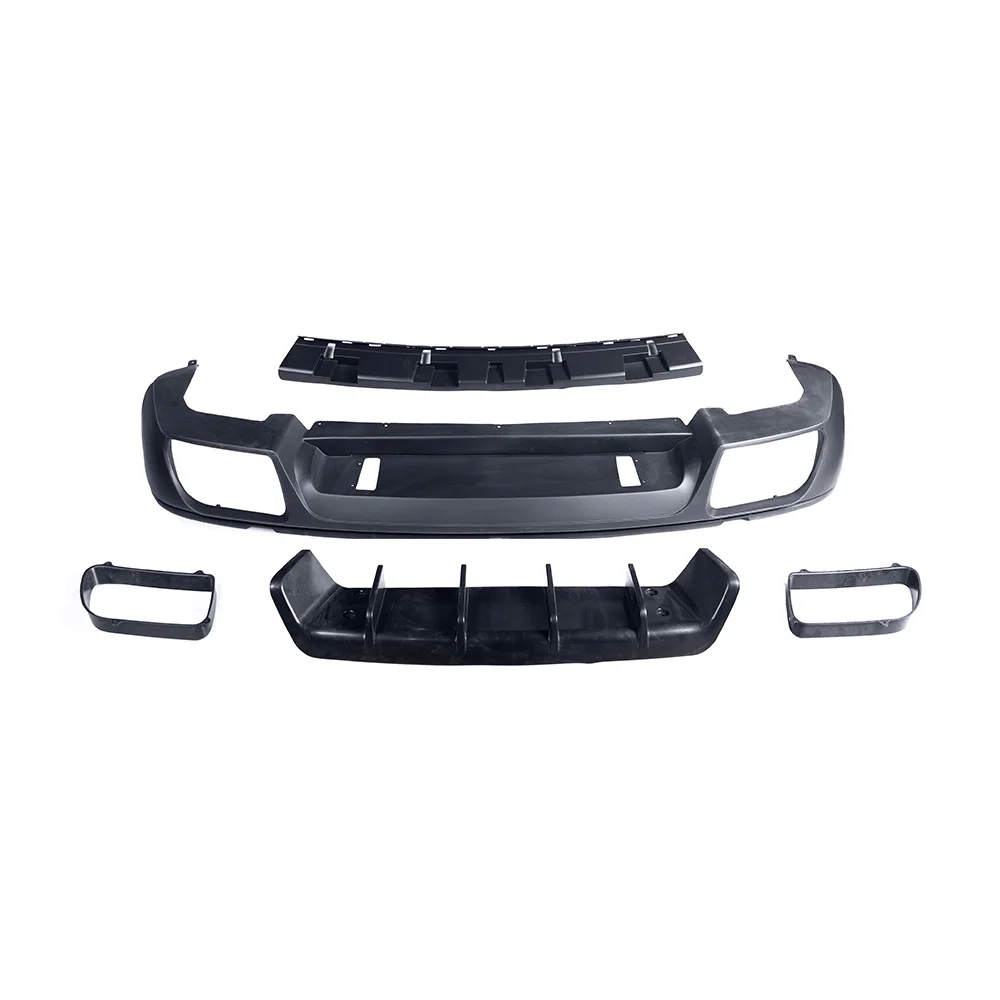 KM for Cayenne 2011-2014 958.1 MK1 Upgrade TKT Style Bodykit Facelift Rear Diffuser Rear Lip Rear Bumper