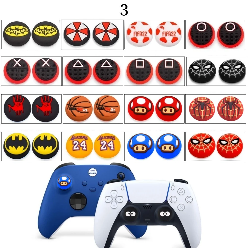 

Silicone Thumb Grip Cap For Playstation 5 PS5 Slim/Pro Xbox Series X/S ONES 360 Switch2 Gamepad joystick thumbstick grip caps