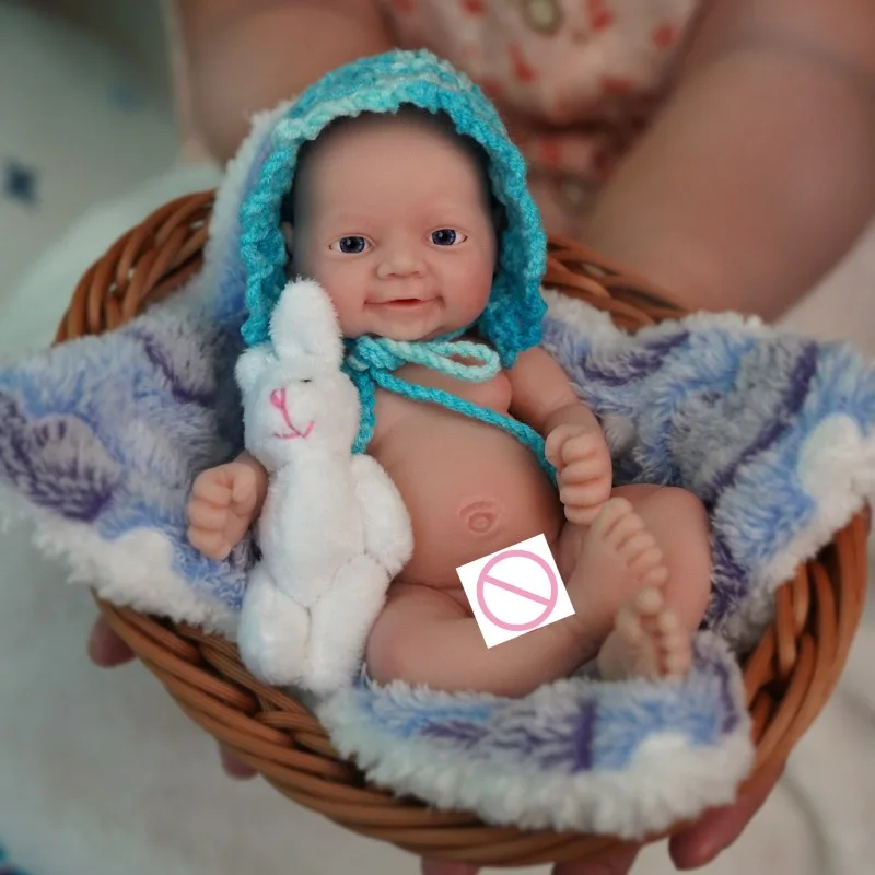 7 inch realistische pasgeboren babypop volledig platina siliconen wasbaar levensecht herboren cadeau bebes rebor de silicona libre completo