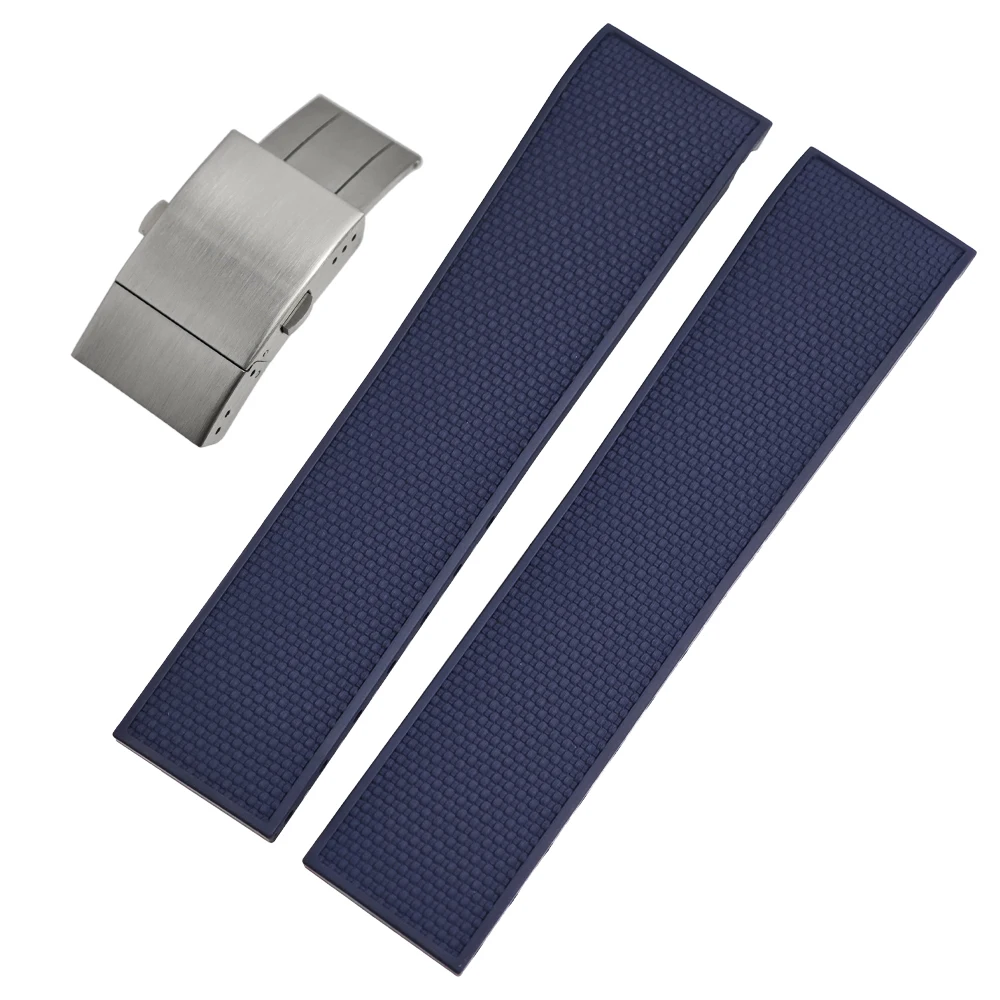 21mm Top Quality FKM Fluorous Rubber Watch Strap for Longines Hydroconquest L3.781 782 742 Conquest L3 Sport Diving Watchband view 6