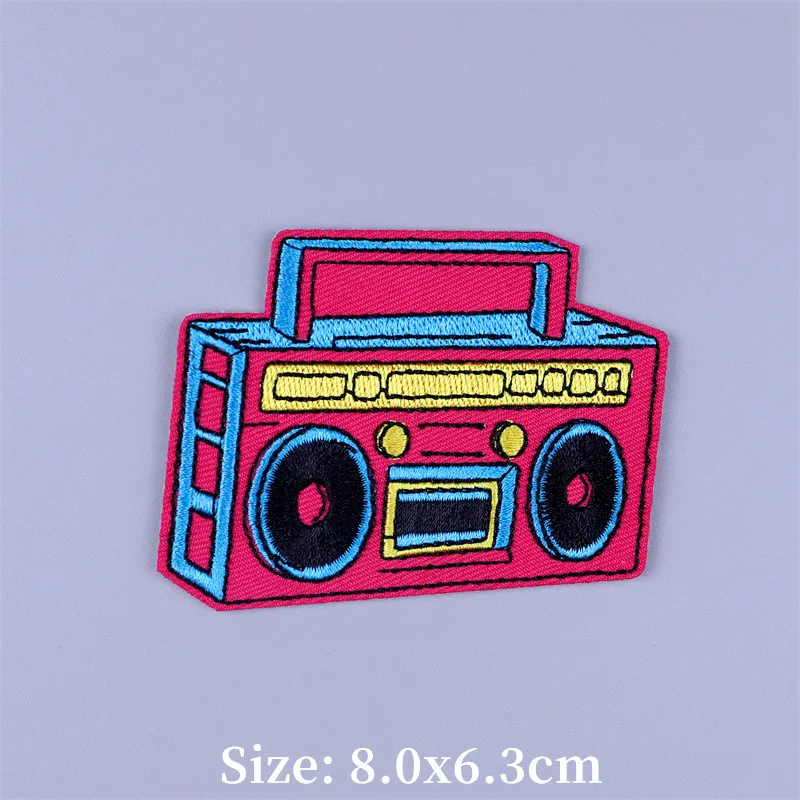 Rock/Punk Embroidery Patch Iron On Patches For Clothing Thermoadhesive Patches For Jackets Clothes Sewing Ironing Fusible Patch