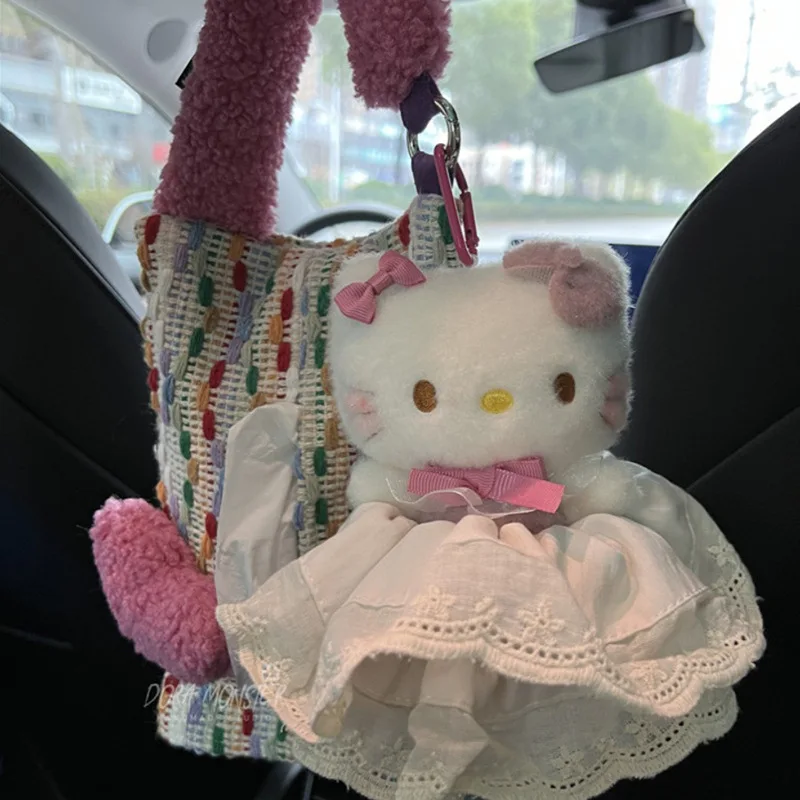 

Hello Kitty Car Tissue Box Tissue Bag Hanging Car Paper Drawer Box Auto Interior New Car Gift