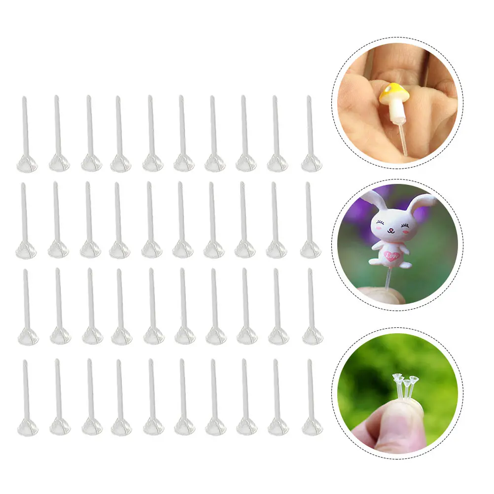 

1000 pcs Fixed Needle Bar Transparent Miniature Plastic Fixing Rods For Diy Micro Landscape Ornament Modeling Tools