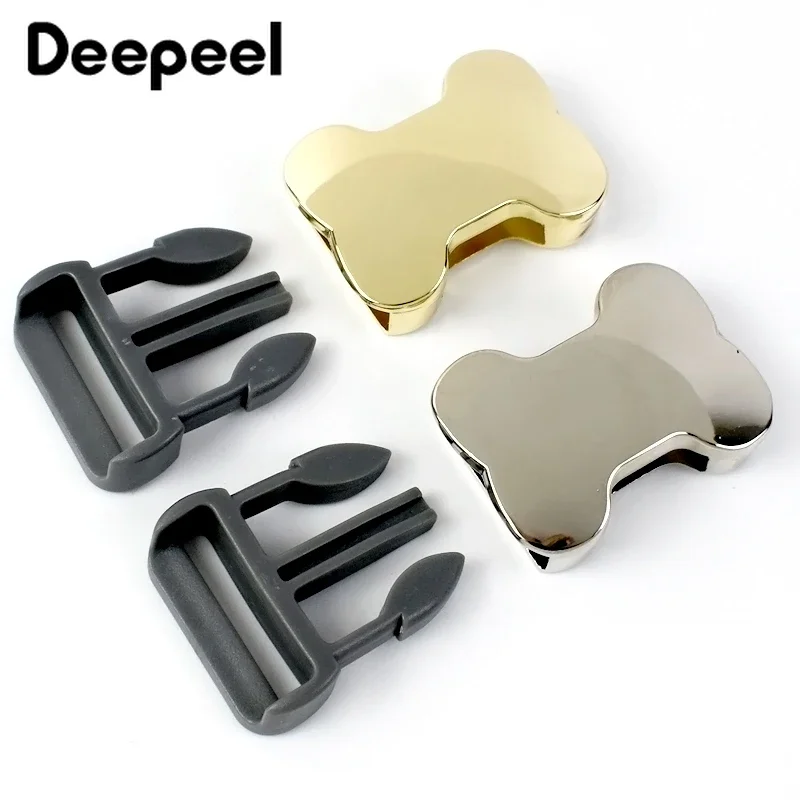 

2/4/10Pcs 10-25mm Bone Shape Metal Bag Release Buckles Backpack Strap Side Adjuster Clasp for Dog Collar DIY Luggage Accessories
