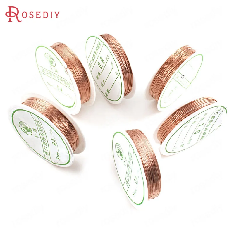 0.2MM to 1MM Antique Bronze Gold Color Colorful Metal Copper Wire Very Strong Can Make Shape Jewelry Making Accessories