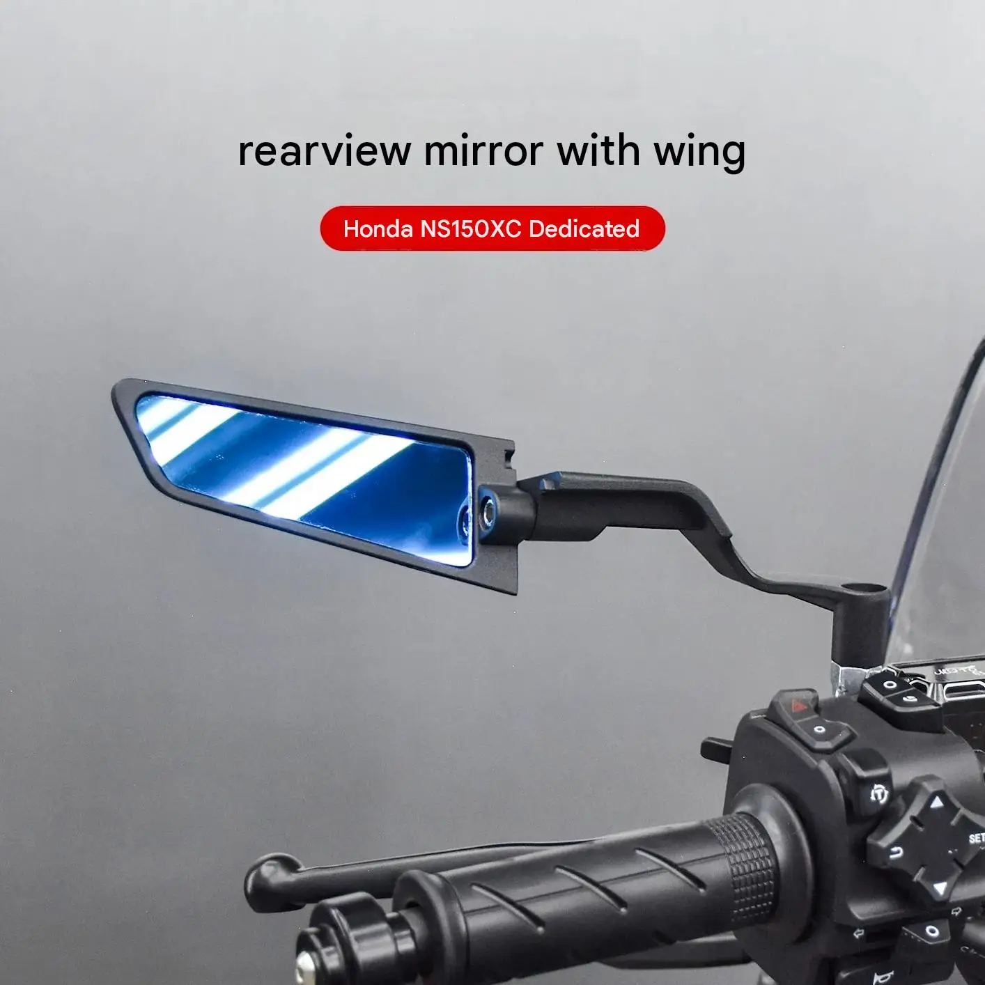 For Honda NS150XC Aerodynamic Rearview Mirror Mount Waterproof Weather-Resistant Commuting Motorcycle Mirror