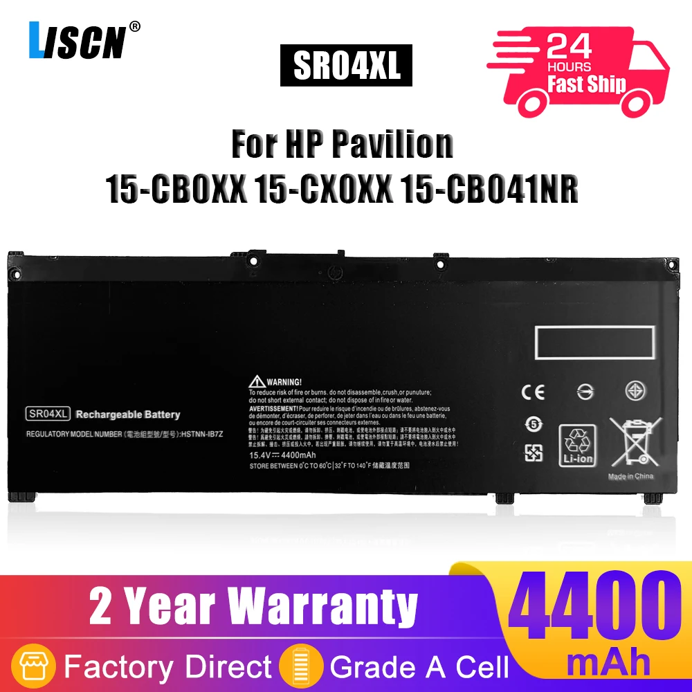 

LISCN SR04XL Laptop Battery for HP Pavilion Gaming 15-dc1058wm 15-dc1054nr Omen 15 15-cx0xxx 15-ce0xx 15-dc0xxx 15-cb0xxTPN-Q194