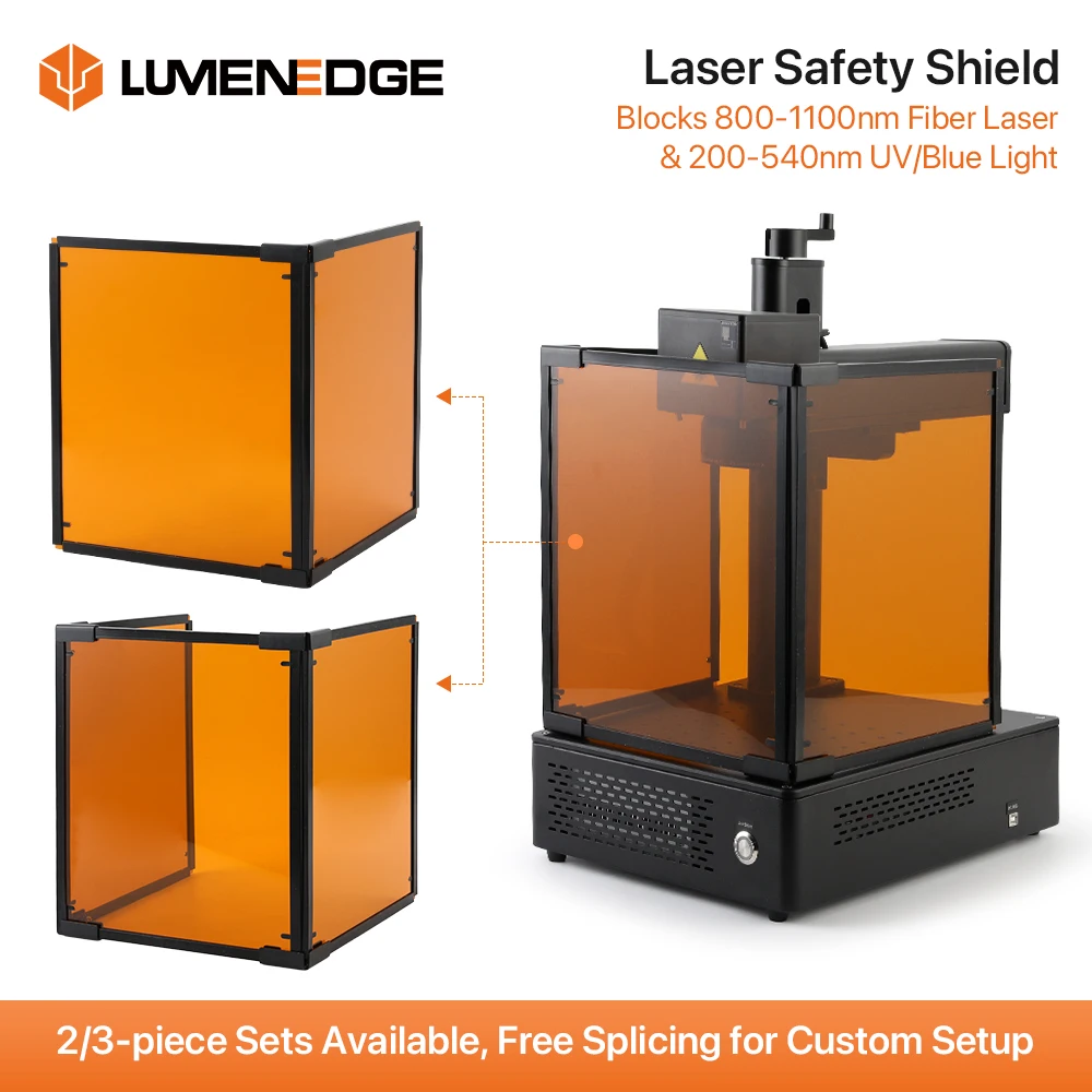 LUMENEDGE Laser Safety Window Shield 2/3PCS Anti Blue Light Protective Cover 200-540nm & 800-1100nm for Fiber Laser Engraver