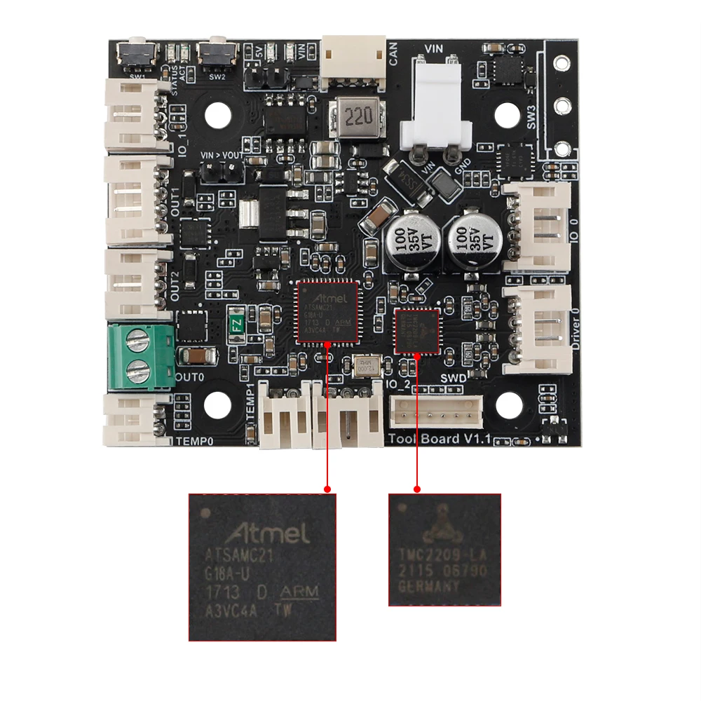 FYSETC Clone Duet3 Toolboard 1LC V1.1 Controller Board Advanced Duet 3 1LC Mother Board CAN-FD Expansion 3D Printer Accessories