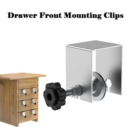 1pcs Drawer Front Installation Clamps Stainless Steel Drawer Panel Fixing Clip For Woodworking Auxiliary Installation Hardware