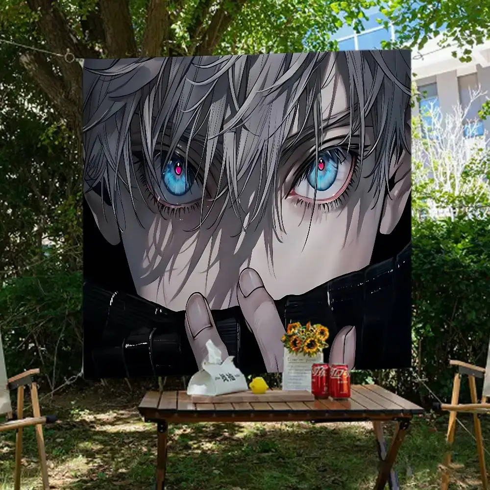 S-Satoru G-Gojo Anime Bunte Flagge Wandbehang Böhmisches Wandbanner Mandala Innenkunst-Dekoration