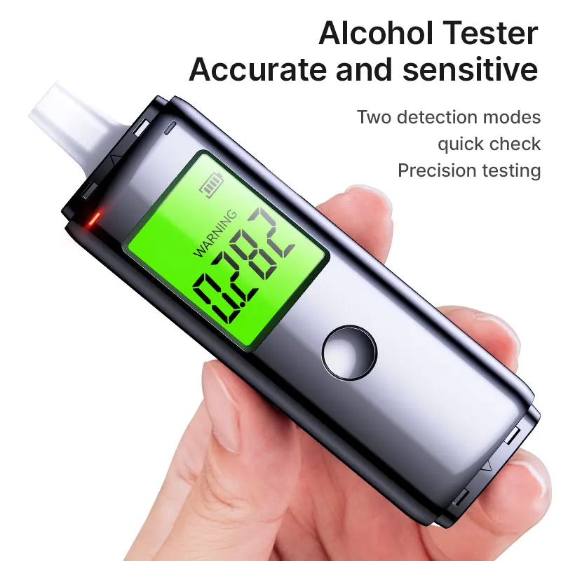 ZW breathalyzer  Rechargeable alcohol tester High precision testing Prevent drunk driving