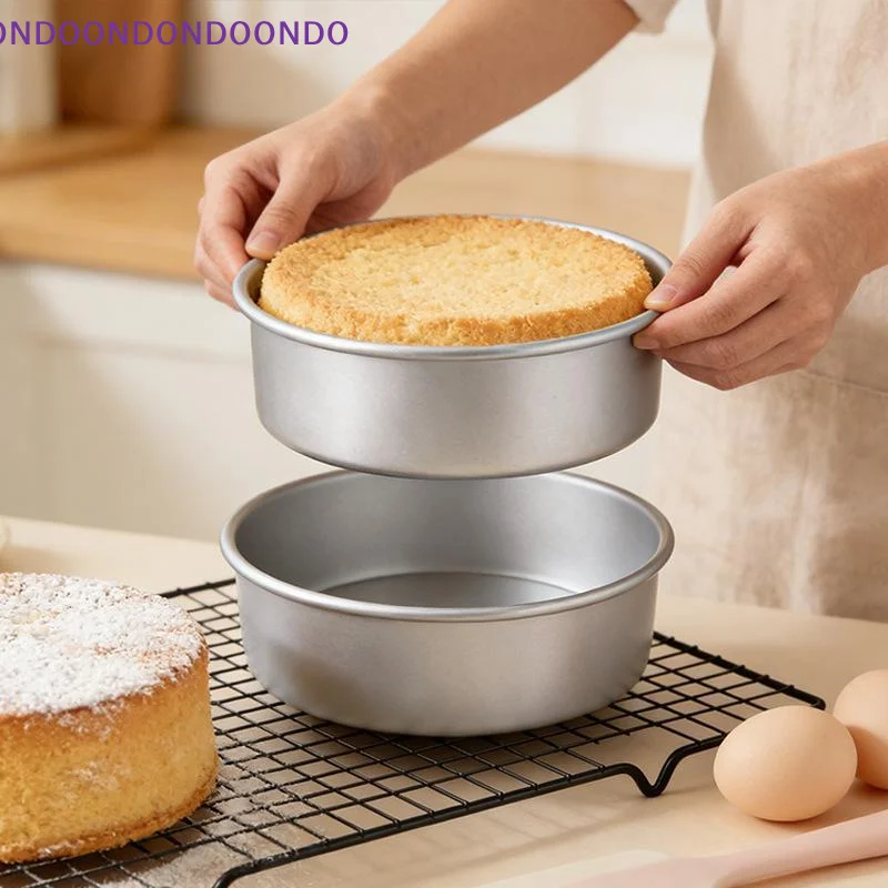 Anodized Aluminum Alloy Round Cake Baking Pans Removable Bottom Leakproof 4-10in for Home & Small Bakery Use