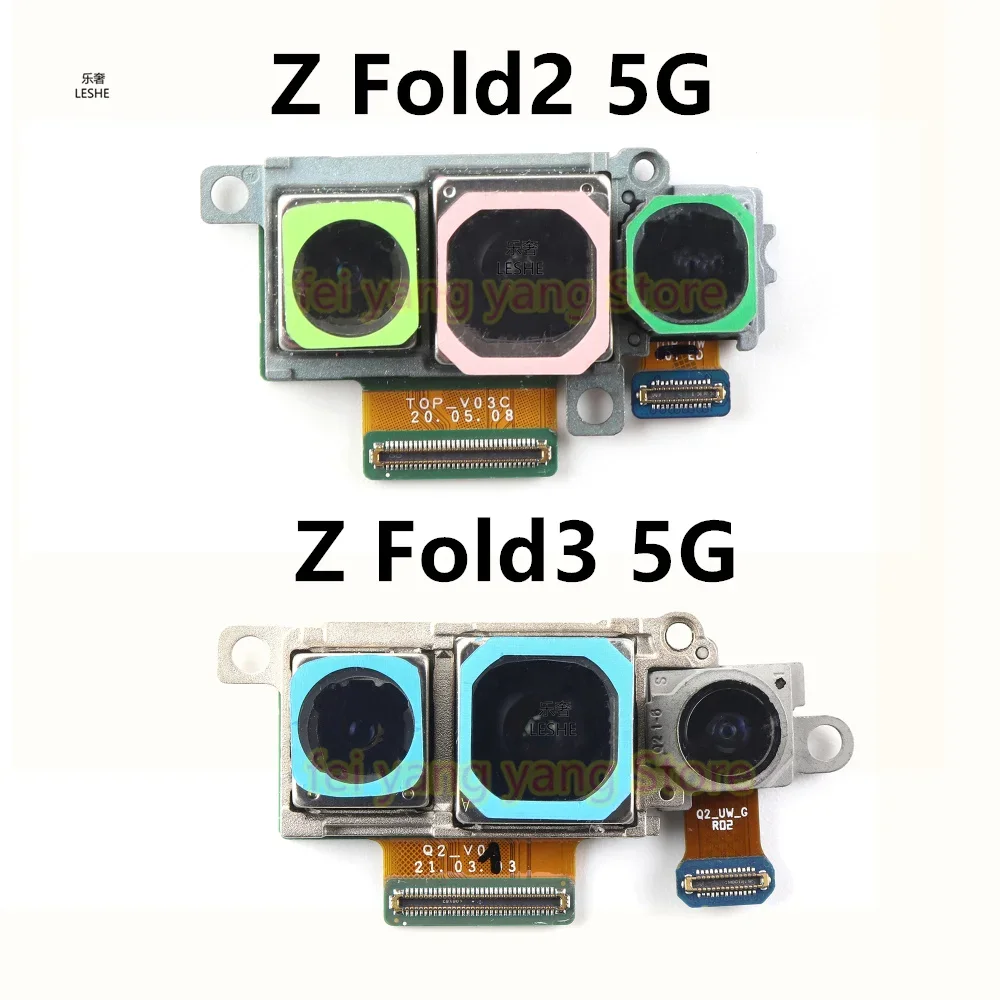 Back Wide Camera Flex Cable For Samsung Galaxy Z Fold2 F916 F916B Fold3 5G F926 F926B Main Big Small Camera Module Repair Parts