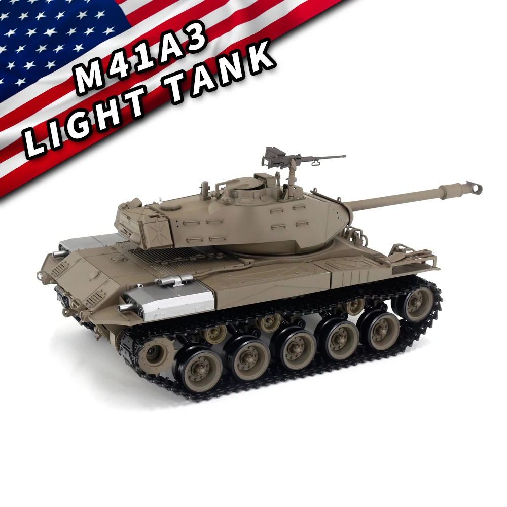 HengLong 3839-1/16 Scale RC ถัง 2.4ghz US M41A3 Walker Bulldog รีโมทคอนโทรลถังของเล่นสําหรับผู้ใหญ่เสียงและแสง