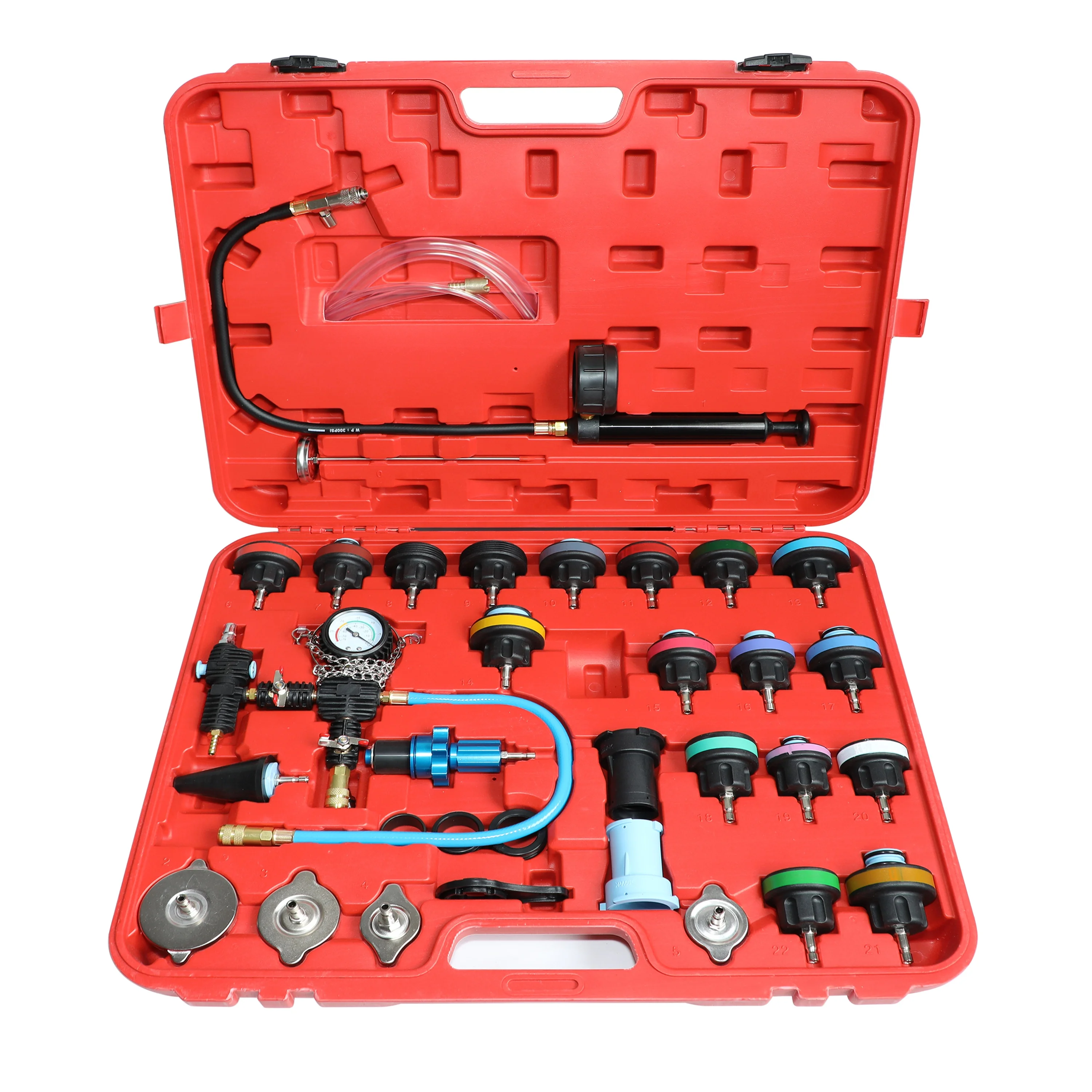 

34 Pieces tank Pressure Gauge Universal Radiator Pressure Tester Kit