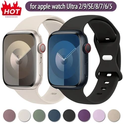 Silicone Strap For Apple Watch Band 44mm 40mm 45mm 41mm 42-38mm sport wrist bracelet iwatch series 8 7 se 3 4 5 6 9 ultra 2 49mm