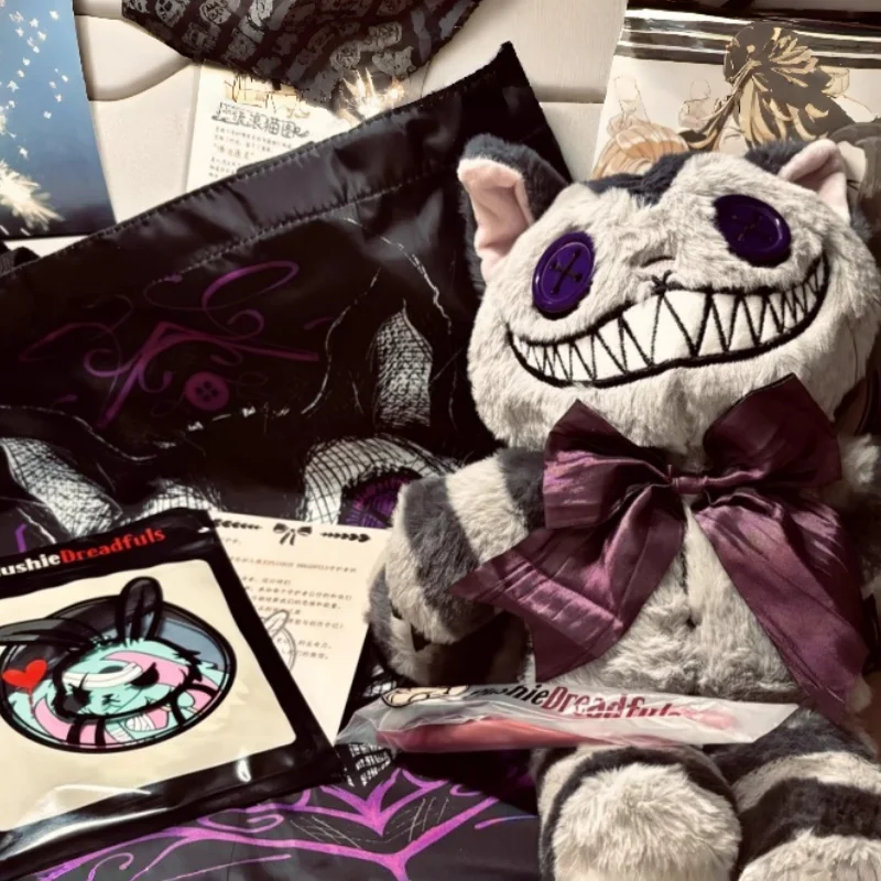 

Плюшевый кот-подвеска с кнопочными глазами, милая и необычная игрушка-талисман для сумки, причудливый и жуткий подарок для девочек