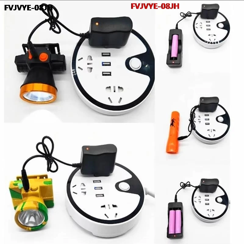 4.2V 500mA DC 3.5mm US Plug Smart Charger - 18650 Battery Power Adapter for LED Flashlight/Torch  B2