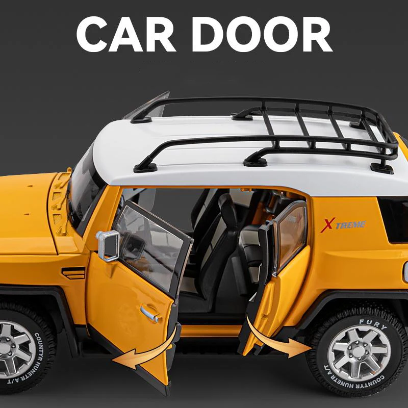 1:24 Toyota FJ Cruiser SUV Alloy Model Car Toy Diecasts Metal Casting Sound and Light Car Toys For Children Vehicle